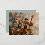 Musiker - Foil Postcards Folie Einladungspostkarte (Vorderseite/Rückseite)