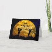 Musiker Full Moon Watercolor Beileid Karte (Vorderseite)