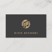 Musiker für coole Gold-Musiknote Visitenkarte (Vorderseite)