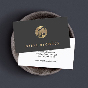 Musiker für coole Gold-Musiknote Visitenkarte