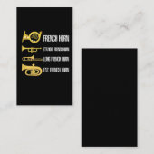 Musiker für den französischen Horn-Player Visitenkarte (Vorne/Hinten)