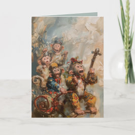 Musiker - geklappte Grußkarte Karte