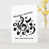 Musiker-gerade Duo-Gruß-Karte Karte (Gelbe Blume)