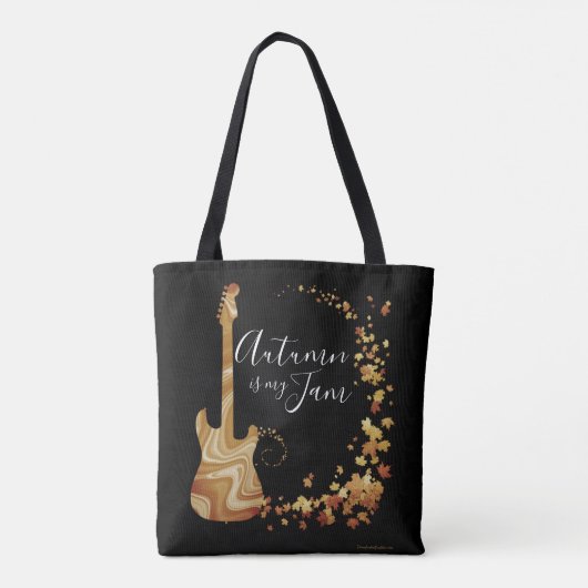 Musiker Gitarrentasche Herbst ist meine Jam Music  Tasche (Rückseite)