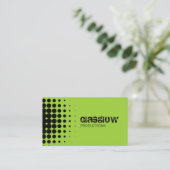 Musiker Grunge Light Green Business Cards Visitenkarte (Stehend Vorderseite)