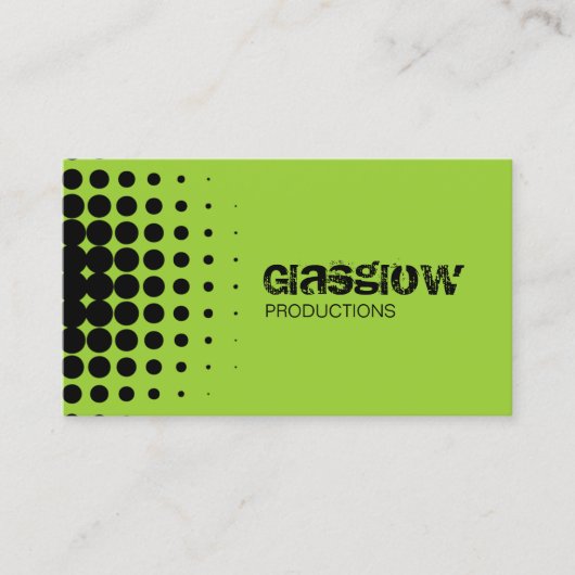 Musiker Grunge Light Green Business Cards Visitenkarte (Vorderseite)