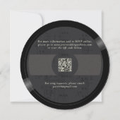 Musiker Hochzeit Speichern Sie das Datum Vinyl QR Save The Date (Rückseite)