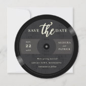 Musiker Hochzeit Speichern Sie das Datum Vinyl QR Save The Date (Vorderseite)