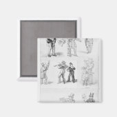 Musiker in der Londoner Straße Magnet (Vorderseite/Rückseite)