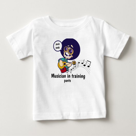 "Musiker in Trainingshosen" Baby T-shirt (Vorderseite)