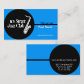 Musiker-Jazz-Club-Visitenkarte Visitenkarte (Vorne/Hinten)
