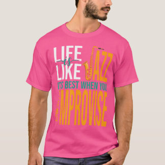 Musiker Jazz Saxophone Kleidung T-Shirt