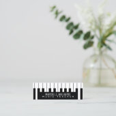 Musiker Keyboard / Piano-Keys Musiklehrer Mini Visitenkarte (Stehend Vorderseite)