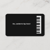 Musiker Komponist Arranger Lehrer Tastatur Visitenkarte (Rückseite)