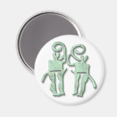 Musiker, Kupfer Magnet (Vorderseite/Rückseite)