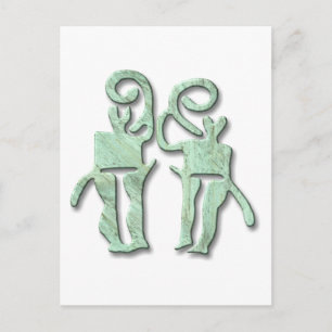 Musiker, Kupfer Postkarte