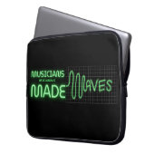 Musiker Made Waves 15" Laptop-Sieb Laptopschutzhülle (Vorderseite Links)