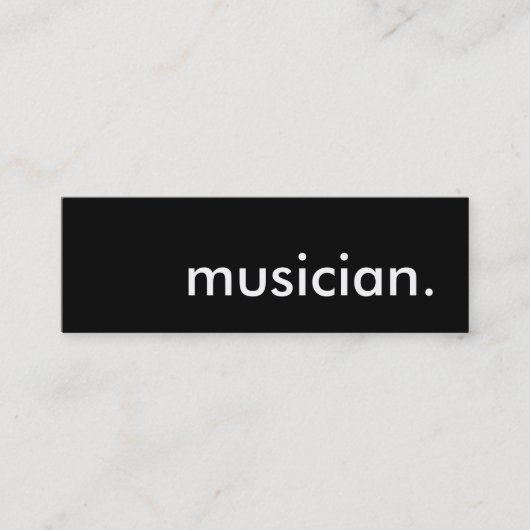 musiker. mini visitenkarte (Vorderseite)