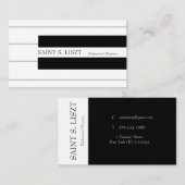 Musiker, Minimal Music Piano Thema Visitenkarte (Vorne/Hinten)