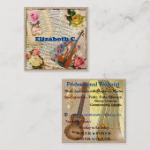 Musiker mit Dozentin Degree Premium Quadratische Visitenkarte (Vorne/Hinten)