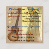 Musiker mit Dozentin Degree Premium Quadratische Visitenkarte (Rückseite)