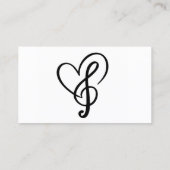 Musiker Musical Musiknotens Gesangslehrer B Visitenkarte (Rückseite)