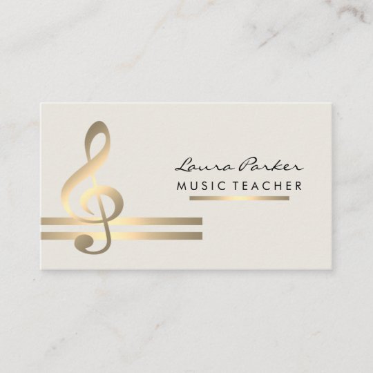 Musiker Musik Lehrer Mit Musikalischen Anmerkungen Visitenkarte Zazzle De