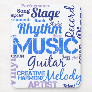 Musiker Musikliebhaber Wortwolke  Mousepad