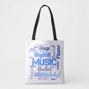 Musiker Musikliebhaber Wortwolke Tasche