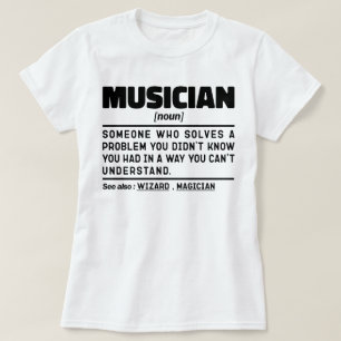 Musiker Noun Musical Instrument Memes Funny T-Shirt