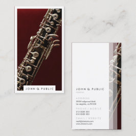 Musiker Oboe Fotograf Visitenkarte