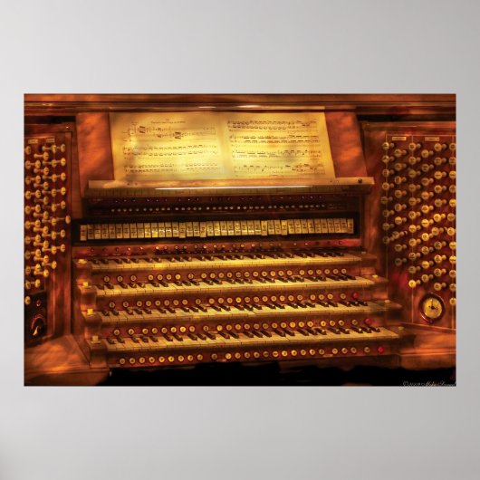 Musiker - Organist - Die Pipe Organ Poster (Vorne)