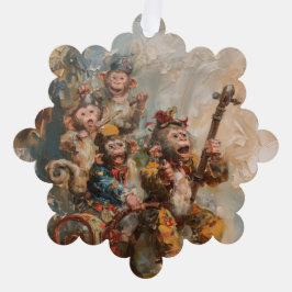 Musiker - Papier-Kartendekorationsgeschirr Ornament Karte