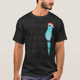 Musiker Parrot I Silent Night I Blue Indian Ringe T-Shirt