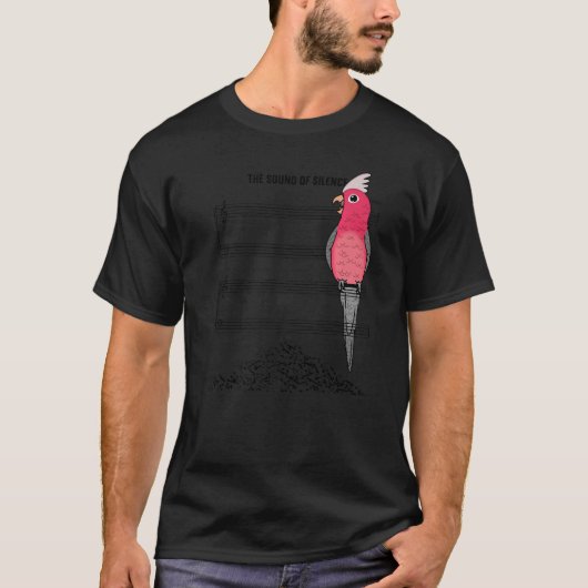 Musiker Parrot I sound of Silence I Galah Cockato T-Shirt (Vorderseite)
