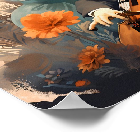 Musiker Playing Cello Poster (Ecke)