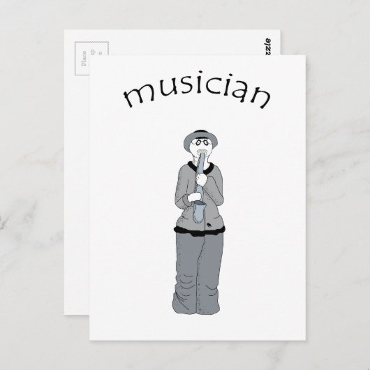 musiker postkarte (Vorne/Hinten)
