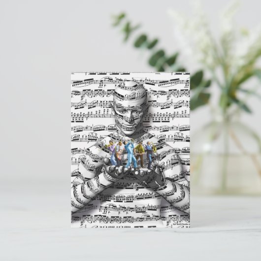 Musiker Postkarte (Stehend Vorderseite)