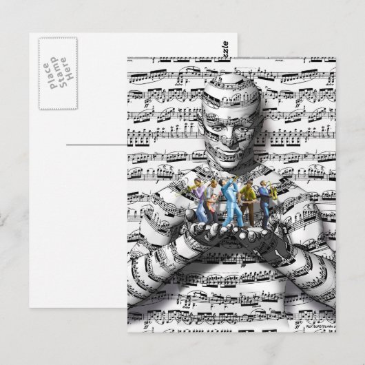 Musiker Postkarte (Vorne/Hinten)