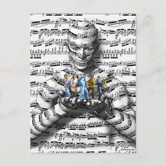 Musiker Postkarte (Vorderseite)