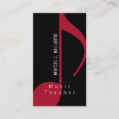 Musiker Prof. blk. Visitenkarte mit musikalischer  (Vorderseite)