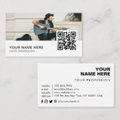 Musiker QR Code Business Car Visitenkarte (Vorne/Hinten)