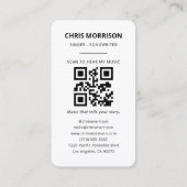 Musiker QR-Code Visitenkarte  (Rückseite)