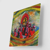 Musiker Quadratische Wanduhr (Winkel)