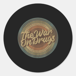 Musiker Retro Krieg gegen Drogen Vintag Vinyl 2010 Runder Aufkleber