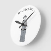 musiker runde wanduhr (Winkel)