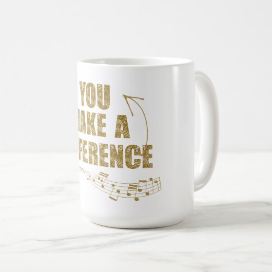 Musiker Sänger Sie einen Unterschied machen Kaffeetasse (VorderseiteRechts)