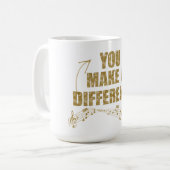 Musiker Sänger Sie einen Unterschied machen Kaffeetasse (Vorderseite Links)