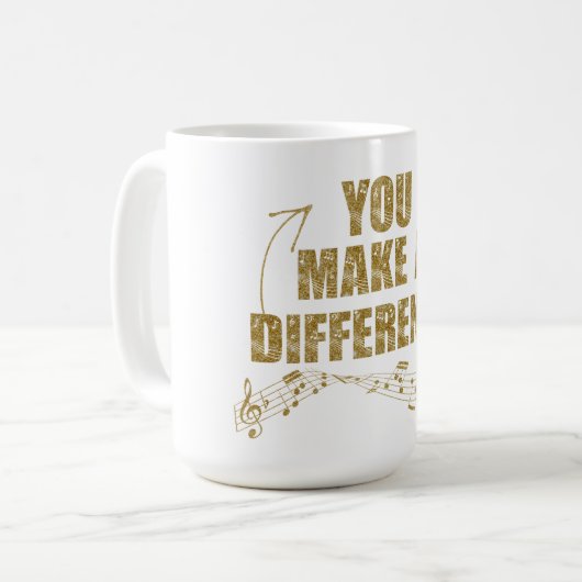 Musiker Sänger Sie einen Unterschied machen Kaffeetasse (Vorderseite Links)