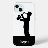 Musiker Saxophone Silhouette Zitat Kunst individua Case-Mate iPhone Hülle (Rückseite)